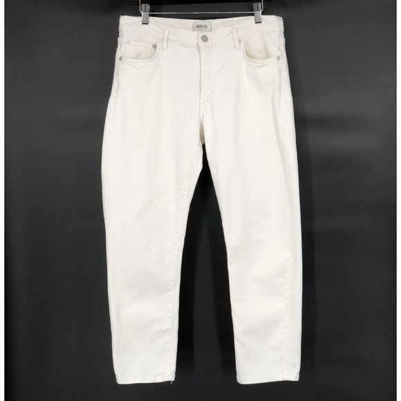 Agolde REVOLVE Women's Toni Slim Crop Straight Jeans Size 31 Radiate Off White - Picture 1 of 13